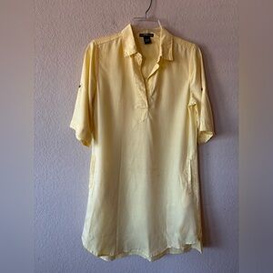 Chelsea & Theodore women's yellow shirt dress Size S